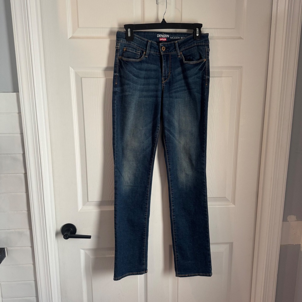 Denizen from Levi's Modern Slim Jeans Womens‎ 6L W28 L34 Blue Stretch 46148